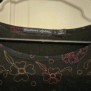 Gudrun Sjoden black floral tunic